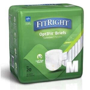 FitRight OptiFit Briefs in Green Package Med 20ct